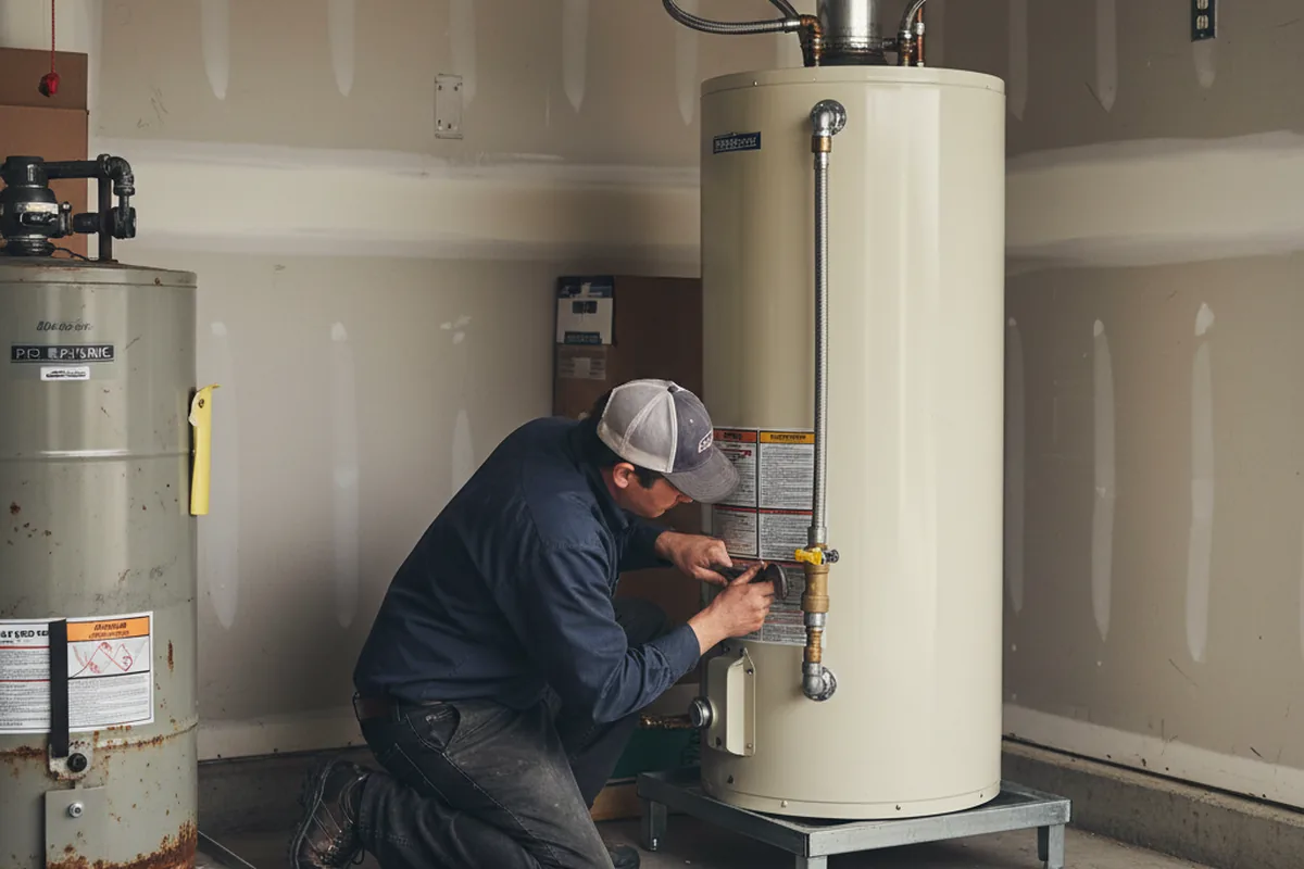 Water heater and shutoff valve replacement in Jonesville